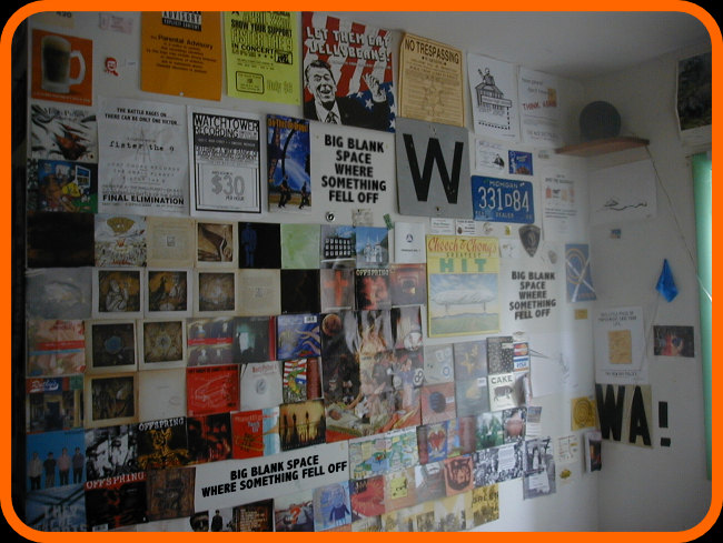 a wall with many things on it